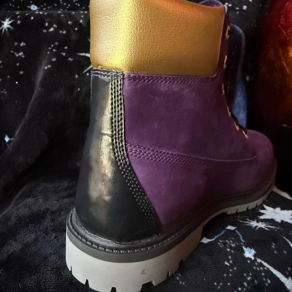 Timberland Purple/Gold Hip-Hop Royalty Heritage Boots + Bucket Hat - Picture 8 of 10
